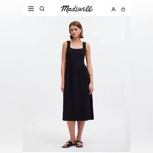 Madewell Knit Tank Midi Dress True Black